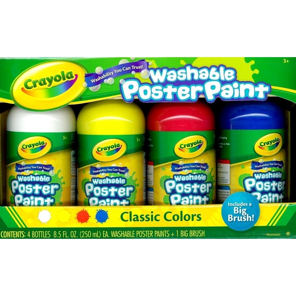 6 Bottles of washable Crayola paint 250ml
