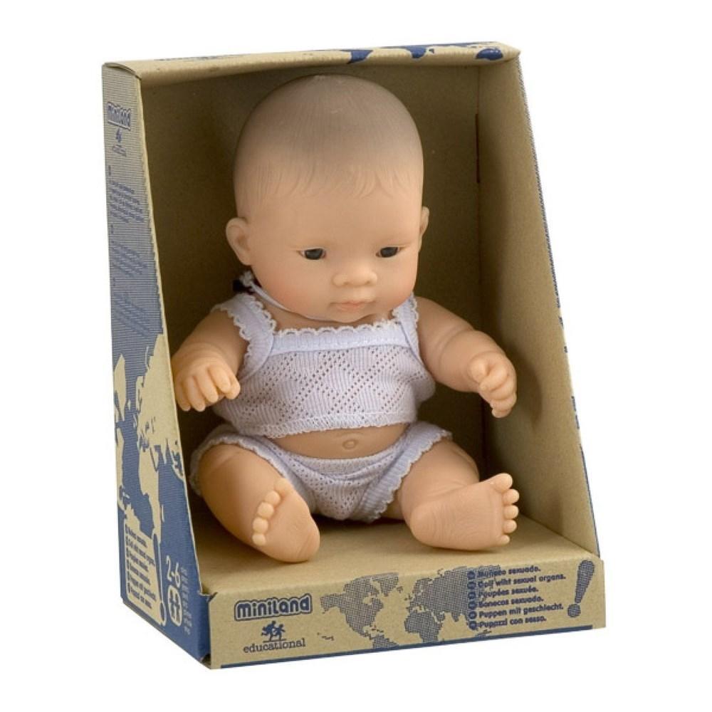 Miniland Anatomically Correct Baby Doll 21cm Asian Girl