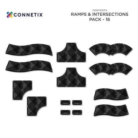 Connetix Roads, Ramps & Intersections Pack 16pc