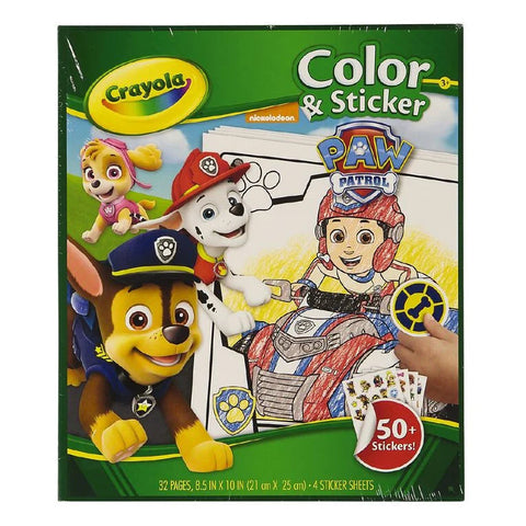 Crayola Colour & Sticker Book - Paw Patrol