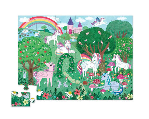 Crocodile Creek 36pc Floor Puzzle - Unicorn Garden