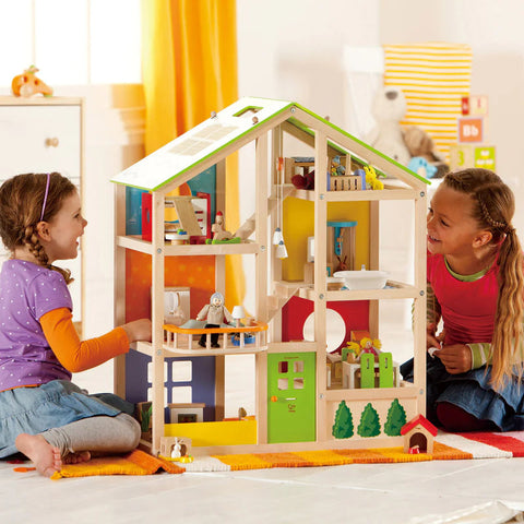 Hape All Season Doll House Furnished