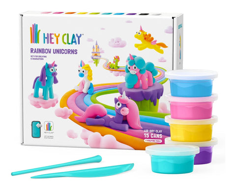 Hey Clay 15 pack - Rainbow Unicorns