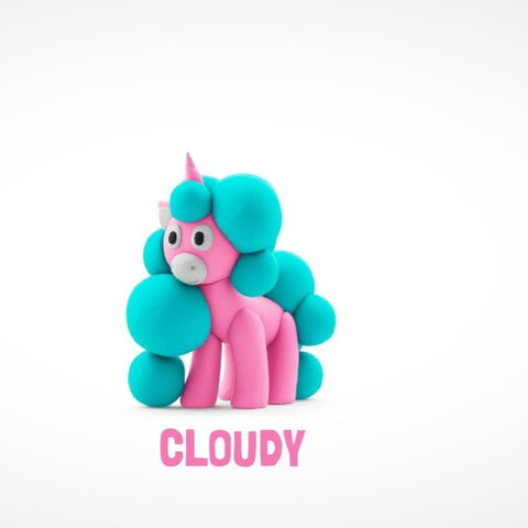 Hey Clay Single Pack - Rainbow Unicorn Cloudy