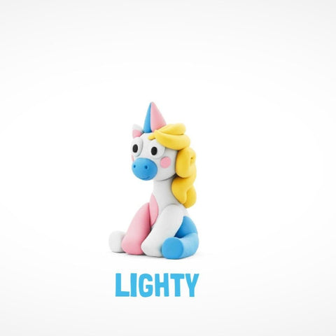 Hey Clay Single Pack - Rainbow Unicorn Lighty