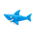 Introducing the **Hey Clay Single Pack - Shark** from **Hey Clay**: a vibrant blue, cartoonish shark toy featuring an oversized grin and a single visible eye. With exaggerated fins and a playful, friendly demeanor, this toy is ideal for play-based learning and supports sensory development. Its design pops against a plain white background, making the toy stand out prominently.