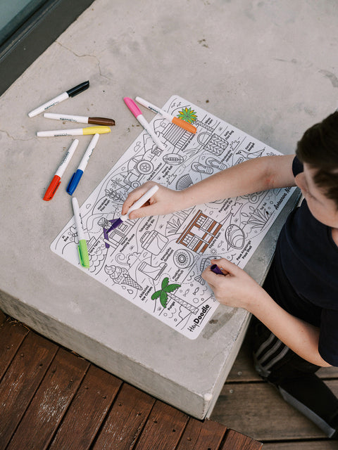 Hey Doodle Silicone Activity Mat - Icons Of Aotearoa