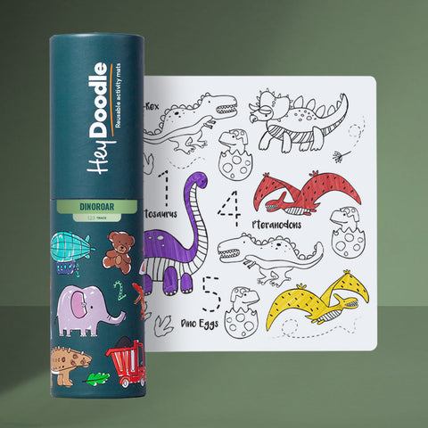 Hey Doodle Silicone Playmat - Dino Roar (Mini)