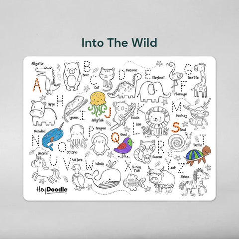 Hey Doodle Silicone Playmat - Into The Wild (Large)