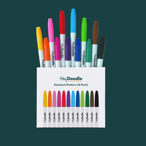 Hey Doodle Standard Tip Pens - 12 pack