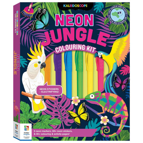 *Hinkler Kaleidoscope Colouring Kit -Neon Jungle