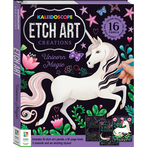 Hinkler Kaleidoscope Etch Art Creations - Unicorn Magic