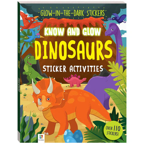 Hinkler Know And Glow Sticker & Activity Book - Dinosaurs