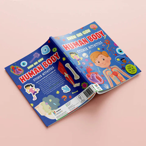 Hinkler Know And Glow Sticker & Activity Book - Human Body