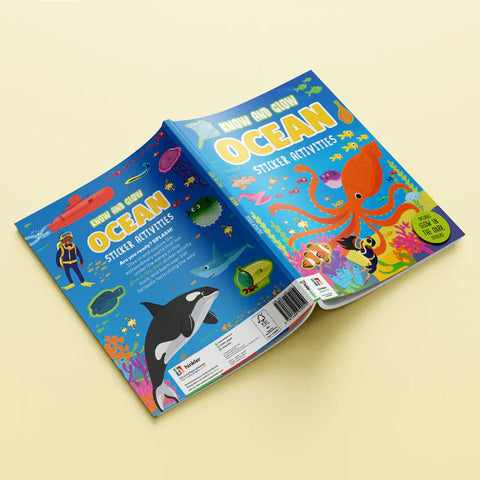 Hinkler Know And Glow Sticker & Activity Book - Ocean