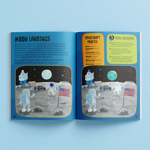 Hinkler Know And Glow Sticker & Activity Book - Space