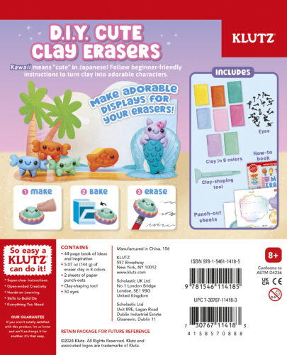 Klutz Make Your Own Mini Erasers - Kawaii Style