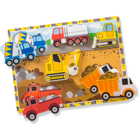 Melissa & Doug Construction Chunky Puzzle 6 Pieces