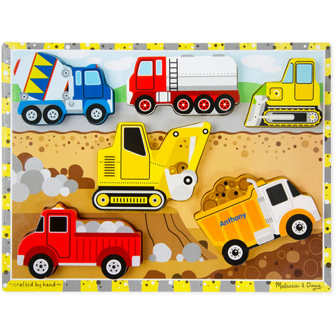 Melissa & Doug Construction Chunky Puzzle 6 Pieces