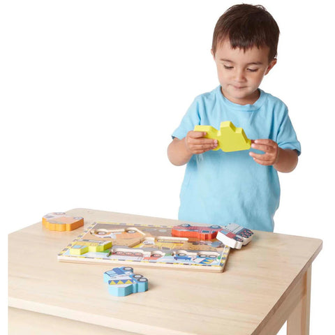 Melissa & Doug Construction Chunky Puzzle 6 Pieces