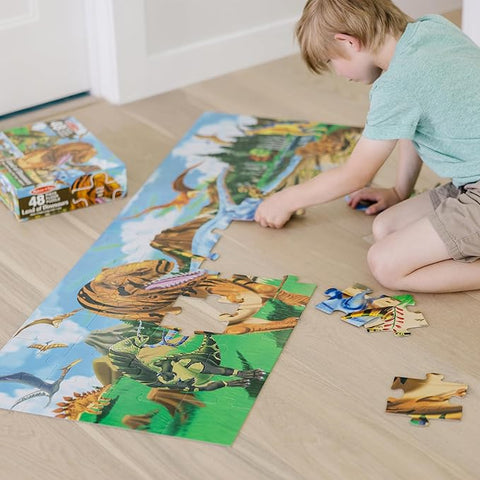 Melissa & Doug Land Of The Dinosaurs Floor Puzzle- 48pc