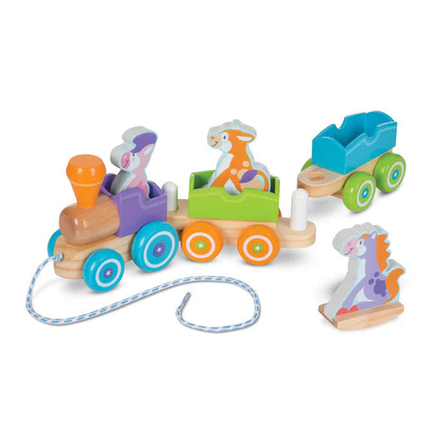 *Melissa & Doug Rocking Farm Animals Pull Train