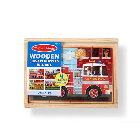 Melissa & Doug Vehicle Puzzles in a Box