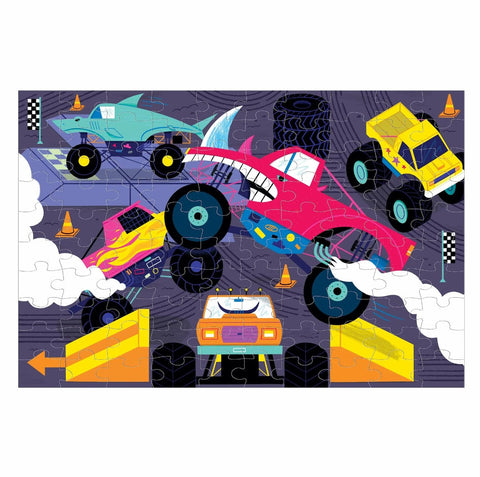 Mudpuppy Glow In The Dark Puzzle - Monster Trucks 100pc