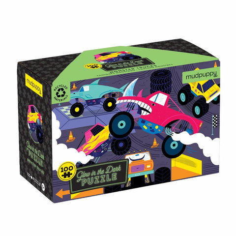 Mudpuppy Glow In The Dark Puzzle - Monster Trucks 100pc