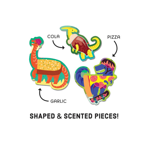 Mudpuppy Scratch & Sniff Pizzasaurus Puzzle 60pc^