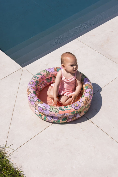 Swim Essentials Inflatable Baby Pool (60cm diameter) - Pink Blossom