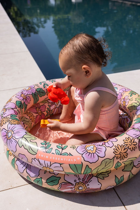 Swim Essentials Inflatable Baby Pool (60cm diameter) - Pink Blossom