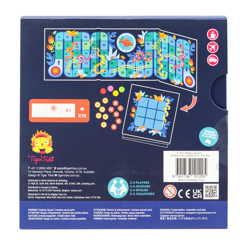 Tiger Tribe Magna Games - Snakes & Ladders And Tic-Tac-Toe