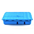 The Go Green Value Bundle - Extreme by Go Green is a blue plastic ice pack with a rectangular shape, featuring a textured top surface and several small compartments on the underside. It is designed for use in eco-friendly lunch boxes or insulated carry bags to keep items cold.