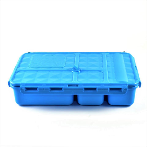 The Go Green Value Bundle - Extreme by Go Green is a blue plastic ice pack with a rectangular shape, featuring a textured top surface and several small compartments on the underside. It is designed for use in eco-friendly lunch boxes or insulated carry bags to keep items cold.