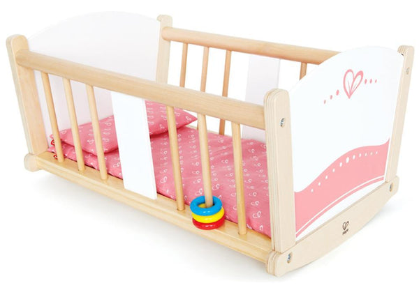 Hape store doll crib