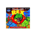 The cover of the Holdson Tyrannosaurus Rex Game, a strategy board game by Holdson for 2-4 players aged 6 and up, showcases a roaring T-Rex at its center, flanked by other dinosaurs in a lively prehistoric setting. The tagline proclaims it as "The Classic Dinosaur Board Game.