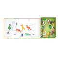 The MIEREDU Magnetic Art Case - Animal World by MIEREDU is a children's educational game featuring colorful animal magnets like a tiger, giraffe, and frog, which can be arranged on a foldable white background. Designed to stimulate your child's imagination, the green box on the right includes additional puzzle pieces made from eco-friendly materials.